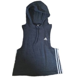 adidas Dark Gray Sleeveless Hoodie